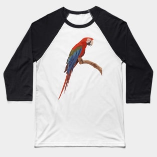 Red and Green Macaw Digital Painting Baseball T-Shirt